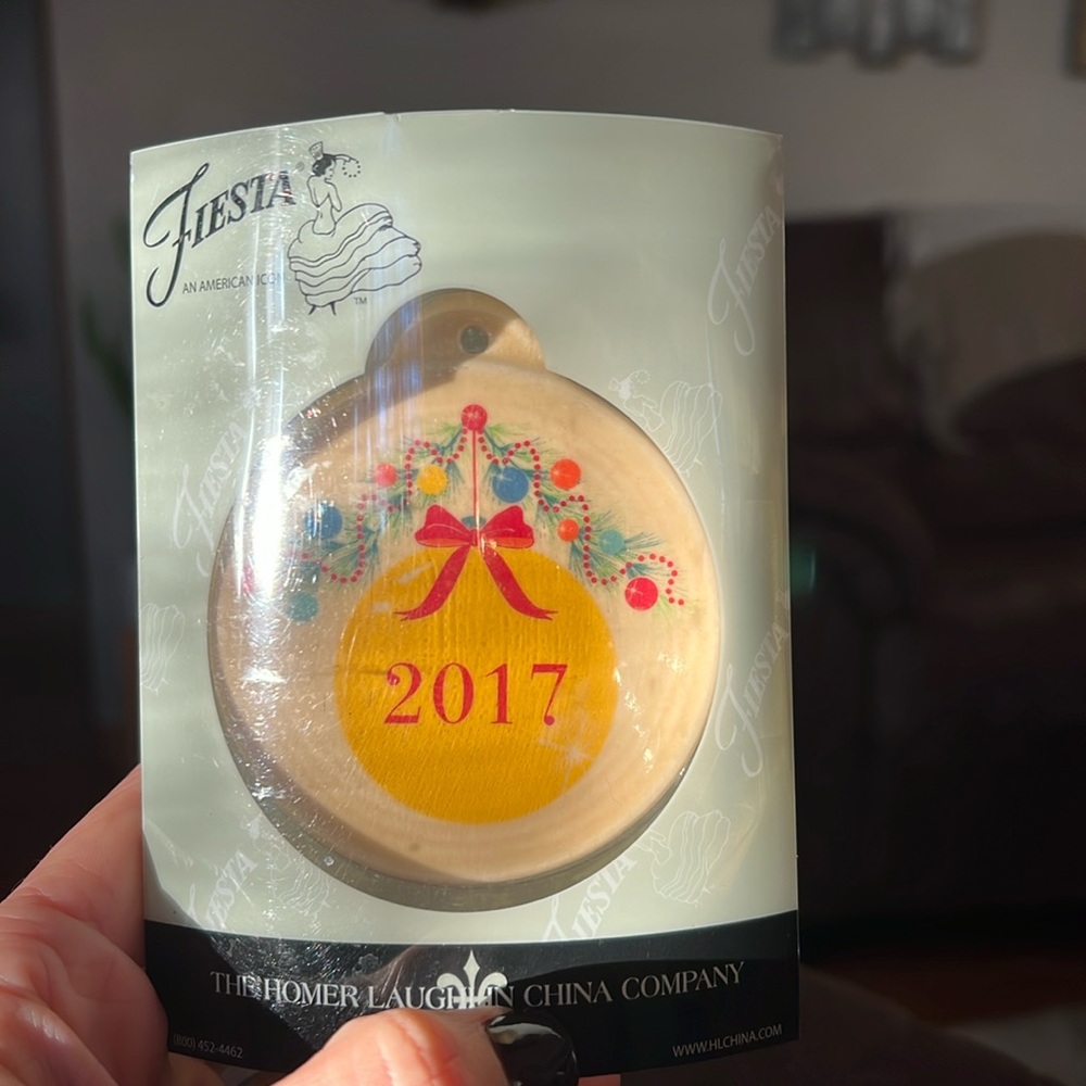 Fiestaware 2017 Christmas ornament rare